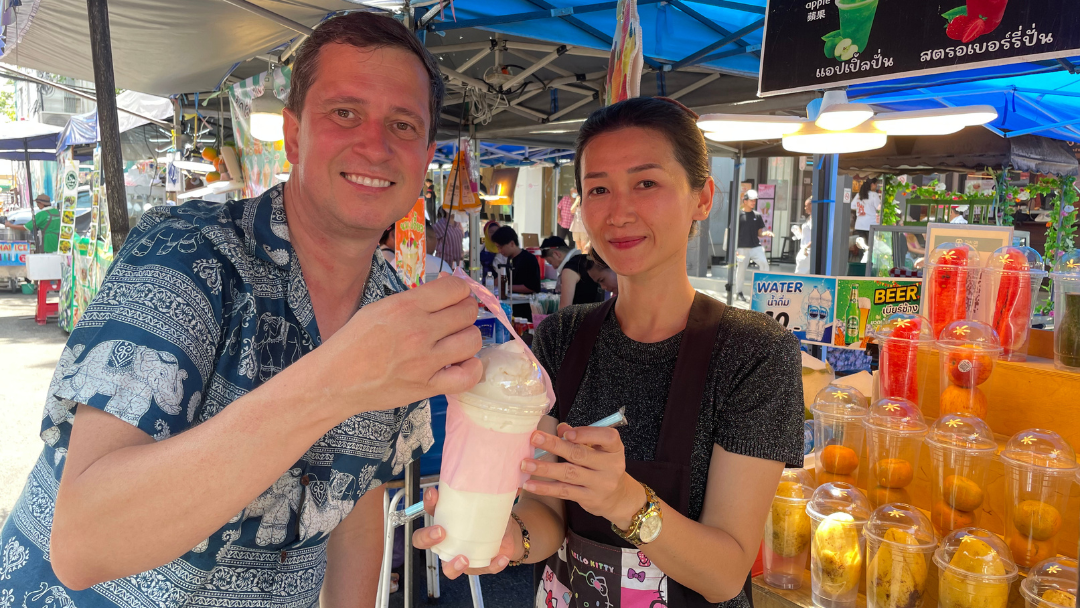 Chatuckak market, weekend markek, bangkok, thailand, smoothies